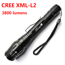 Led flashlight CREE XM L2 T6 ultra light upgrade 20% 3800 lumens Zoom led rechargeable flashlights 2024 - buy cheap