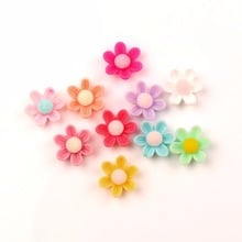 Flor de resina 15mm 50 peças, artesanato de decoração, kawaii fofo base lisa, enfeites de cabochão para scrapbooking, acessórios diy 2024 - compre barato