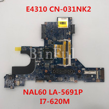 High quality For E4310 Laptop motherboard CN-031NK2 031NK2 31NK2 NAL60 LA-5691P With I7-620M CPU 100% full Tested 2024 - buy cheap