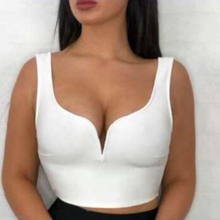 wholesale cheap strap 2020 new elastic knitted sexy women's top quality summer white hl short bandage top 2024 - buy cheap