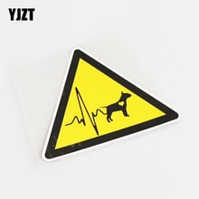 YJZT 11.3CM*9.5CM Creative Warning Mark Animal Bull Terrier Car Sticker PVC Decal 13-1033 2024 - buy cheap