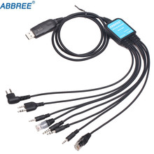 ABBREE-cable de programación 8 en 1 Para kenwood baofeng UV-5R motorola yaesu icom HYT walkie talkie, radio móvil de 2 vías para coche 2024 - compra barato