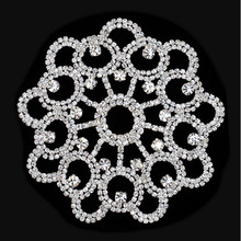 Cusack 10.7 cm Crystal Applique Motif Rhinestone for Wedding Dresses Costumes DIY Crafts Silver Gold Flatback 2024 - buy cheap