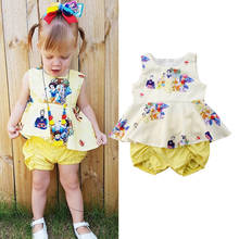 Summer Toddler Baby Girl 2Pcs Clothes Newborn Baby Girls Snow White Tops Shorts Pants Outfits Set Clothes 2024 - buy cheap