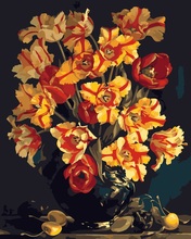 Mahuaf-i503 тюльпан фрукты натюрморт Сделай сам картины маслом по номерам на холсте европа украшения искусства картина для гостиной 2024 - купить недорого