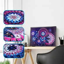5D Diamond Embroidery Purple Abstract Flowers Special Shaped Diamond Painting Needlework Rhinestone Home Decor Gift Cross Stitch 2024 - buy cheap
