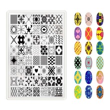 1PC Nail Stamping Plates Geometry Flowers Flying Butterfly Pattern Nail Art DIY Nail Image Plate Stencil Accessories Tools 2024 - buy cheap