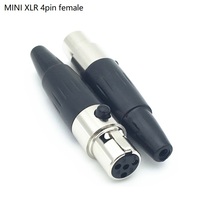 10pcs/lot Good Quality Mini XLR 4Pin Male And Female Plug Small XLR Cannon Audio Microphone Connector 2024 - buy cheap