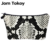 Jom Tokoy косметичка для макияжа с принтом змеиной косметики сумка-Органайзер женская косметичка 2024 - купить недорого