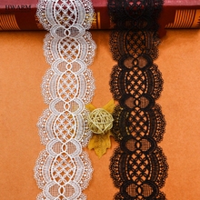 2yard african lace fabric ribbon trim wedding decoration 6.6CM Bilateral Wave Fine Line 108D Polyester Water-soluble Embroidery 2024 - buy cheap