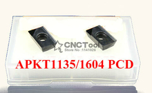 APKT1604PDER/APKT1135PDER, insertos de diamante PCD, brocas CNC PCD adecuadas para herramientas de torno para fresado, envío gratis, 2 uds. 2024 - compra barato