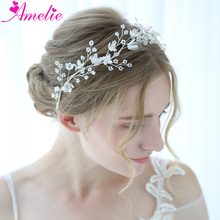 Charming Hair Vine Big Crystal With Flower Wedding Bridal Tiara Hair Accessories Headband Jewelry Headpiece 2024 - buy cheap