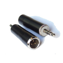 Adaptador de conector de áudio macho, alta qualidade, 2 cabeças, 3.5mm, 1/8 ", estéreo, mini xlr 2024 - compre barato
