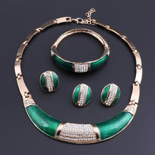 OEOEOS-conjunto de joyas de estilo romántico para mujer y niña, joyería de cuentas de boda de África, Nigeria, Color dorado, Dubái 2024 - compra barato