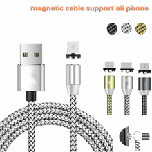 Magnetic Cable Nylon Micro USB Magnet Cable For Huawei P20 Lite Data Charger Cable for Xiaomi Samsung iphone Mobile Phone cables 2024 - buy cheap