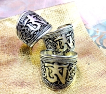 Old Tibet Silver Wide Ring Om Mani Padme Hum Mantra Buddhism Nepal Ring Adjustable Size one ring 2024 - buy cheap