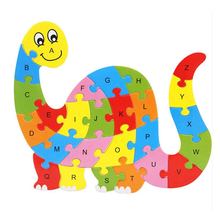 Alphabet Puzzle 3D Wood Child Educational Games Animals Dinosaur Toy Gift 2024 - buy cheap