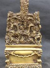 FREE  Shipping  AAA 14" Bronze 9 Dragon Money Wealth Yuanbao God Mammon Hold Ru Yi treasure bowl 2024 - buy cheap