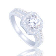 QCOOLJLY горячая Распродажа, дизайнерские Белые изысканные обручальные кольца, кольца серебряного цвета с кубическим цирконием, кольца для женщин, ювелирные изделия, размер 5-12 2024 - купить недорого