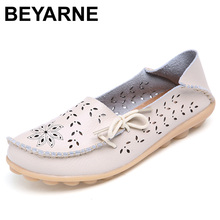 Mocassins de couro legítimo femininos, plus size, 2018, sapatos de balé, mulheres, baixo, flexível, redondo, enfermeira, moda casual, sapato 2024 - compre barato