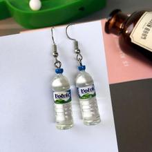 Creative mineral water bottles dangle earrings Resin Christmas Gifts Prom Party Bottle Earrings Brincos Funny Jewelry 2024 - buy cheap