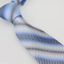 YIBEI Coachella  Ties Light Blue Knot Contrast Silver Light Blue Stripe Necktie Men Neck Tie Business Handmade for Wedding Dress 2024 - buy cheap