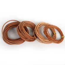 5m/lot 1/1.5/2/3mm Natural 100% Genuine Real Leather Round Cord Rope for DIY Bracelet Beading Braided String Jewelry Making 2024 - buy cheap