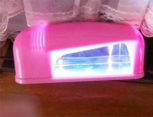 Pink 9w nail gel uv lamp EU US Plug uv nail lamp Dryer with A 9w Led retail Original box package 2024 - buy cheap