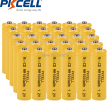 30 шт. PKCELL AA батарея 1000 мАч 1,2 в nicd AA аккумуляторные батареи кнопочный Топ индустрия для камеры флэш-светильник солнечный светильник 2024 - купить недорого
