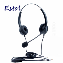 Hion For630D Binaural ears noise cancellation call center headset earphone,headphone 3.5mm dual plug pc computer laptop QD Cable 2024 - buy cheap
