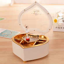 Creative Heart Shape Dancing Ballerina Music Box Jewellery  Carousel Swivel Music Box Gift For Girls DA 2024 - buy cheap