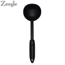 Zeggle colher de sopa de nylon com cabo longo, colheres de cozinha concha concha talheres utensílios de mesa 2024 - compre barato