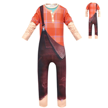 Movie Ralph Breaks the Internet: Wreck-It Ralph 2 Cosplay Costume jumpsuits Children Kids Costume Halloween Costume 2024 - buy cheap