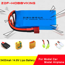 ZDF RC Lipo Battery Akku 4S 14.8V 3400mAh 20C Max 40C for RC Helicopter Airplane Car Quadcopter Boat Race Drone 2024 - buy cheap