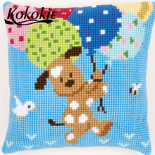 Cross stitch kits fabric embroidery cushion cover kits pillow kit knitting needles kit for pillow Decorative embriodered mats 2024 - buy cheap