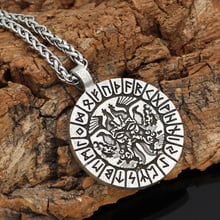 men norse viking amulet odin face rune amulet nordic pendant necklace 2024 - buy cheap