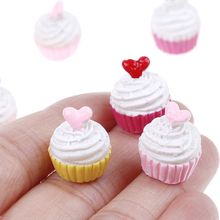 5pcs Mini Play Food Heart Love Cake Donuts Candy Dolls Miniature Pretend Toy For Dolls 18*15mm 2024 - buy cheap