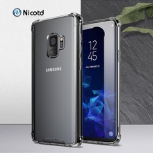 Чехол для Samsung Galaxy S9 S8 Plus, мягкий силиконовый чехол для телефона Samsung Galaxy S7 edge Note 8, прозрачные чехлы из ТПУ 2024 - купить недорого