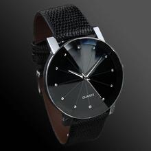 Luxo Aço Inoxidável Dial Couro Banda Relógio de Pulso de Quartzo Esporte Militar Homens relógio da correia C531 Convexo 2024 - compre barato