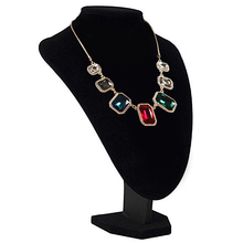 Suporte de exibição de colar de veludo, durável, preto, colar com pingente de joia, decoração para exibição, suporte, organizador de joias 2024 - compre barato