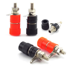 1 pcs 10 pcs 4mm JS-910B Amplificador Terminal Banana Plug Conector Jack Montar Blocos de Terminais Conectores Preto Vermelho para de áudio e vídeo 2024 - compre barato