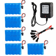 Batería recargable AA ni-cd de 6v y 1400mah con cargador, batería eléctrica de gran capacidad para juguetes, coche remoto, barco, robot, 6,0 v, 1400mah 2024 - compra barato