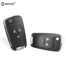 KEYYOU-carcasa de mando a distancia plegable, carcasa de 2/3 botones para Vauxhall, Opel, Astra H, Insignia J, Vectra C, Zafira G, HU100 2024 - compra barato