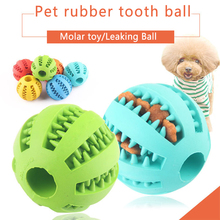 Bola de borracha com vazamento para cachorro, brinquedo interativo natural de mastigar para cães, brinquedos com elasticidade para limpeza dos dentes 2024 - compre barato