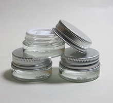 300 x wholesale 5g 5ml mini thick clear glass cream jar pot with aluminum lids & inner cap 1/6oz cosmetic packaging container 2024 - buy cheap