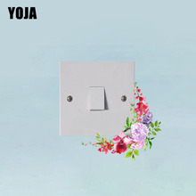 YOJA Switch Sticker Simple Colorful Flower PVC Room Decorative European Style Wall Decal 15SS0023 2024 - buy cheap