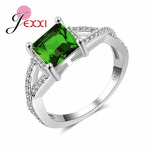 Luxury Big Crystal Wedding Engagement Rings For Girl 925 Sterling Silver Rings For Women New Design 4 Claw Accessory 2024 - buy cheap