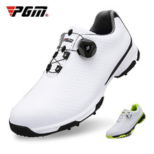 Pgm sapatos de golfe masculino esportes sapatos botões à prova dwaterproof água fivela respirável anti-deslizamento dos tênis de treinamento xz095 2024 - compre barato