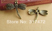 Free shipping!!  Antique alloy accessories DIY can set auger big dragonfly pendant green bronze restoring ancient ways 2024 - buy cheap