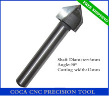 Toda * mm * 90 degree, envío gratuito carpintería insertar bits, CNC V bits, fresas de carburo sólido, herramientas de madera, acero de tungsteno del molino de extremo, MDF 2024 - compra barato